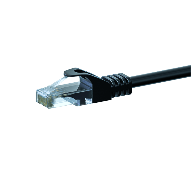 CAT6 UTP patch -kaapeli 1m musta - CCA