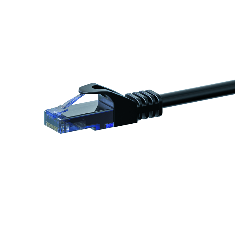 UTP CAT6a patch-kaapeli 1m musta - 100% kuparia