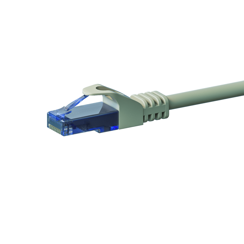 UTP CAT6a patch-kaapeli 0,15m harmaa - 100% kuparia
