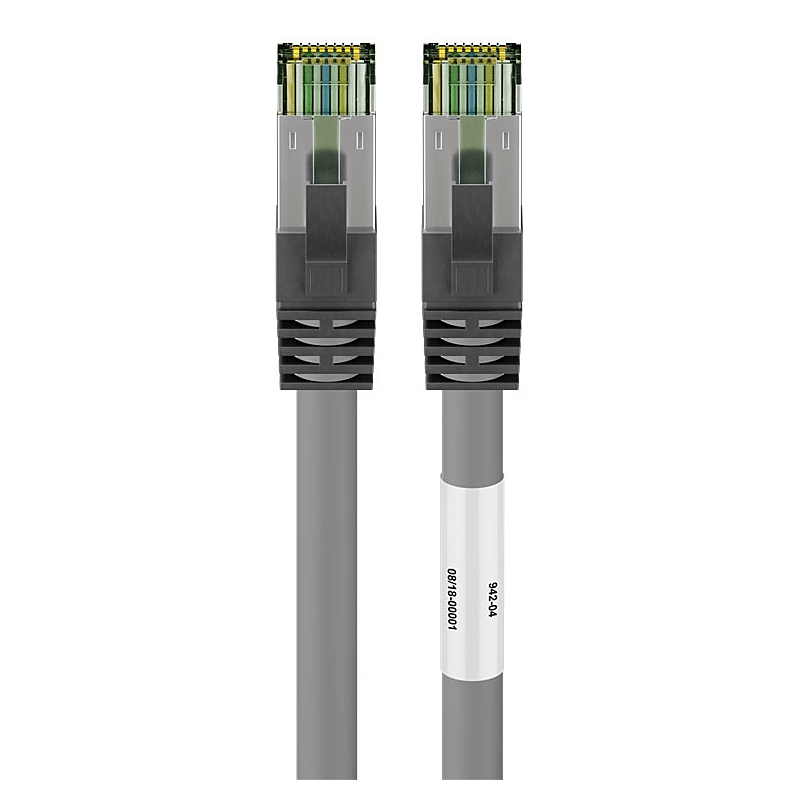 Cat8 S/FTP (PIMF) patch-kaapeli 3m harmaa