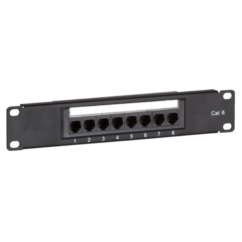 10 tuuman CAT6 UTP patch -paneeli - 8 porttia