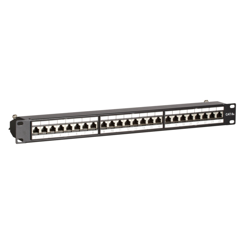 CAT6a STP patch -paneeli - 24 porttia