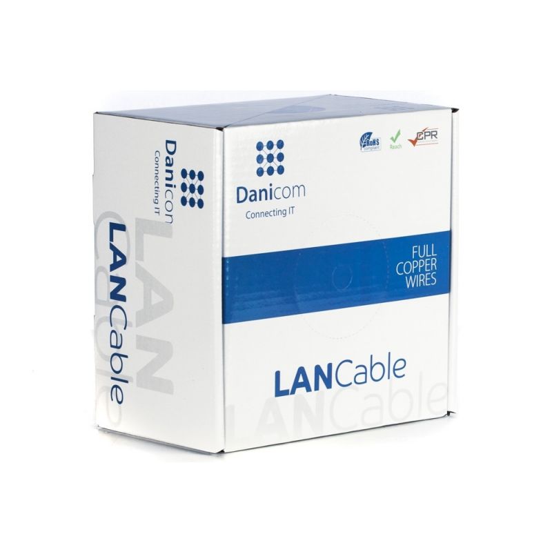 DANICOM CAT6 FTP 100 m kaapeli rullalla joustava - PVC (Fca)