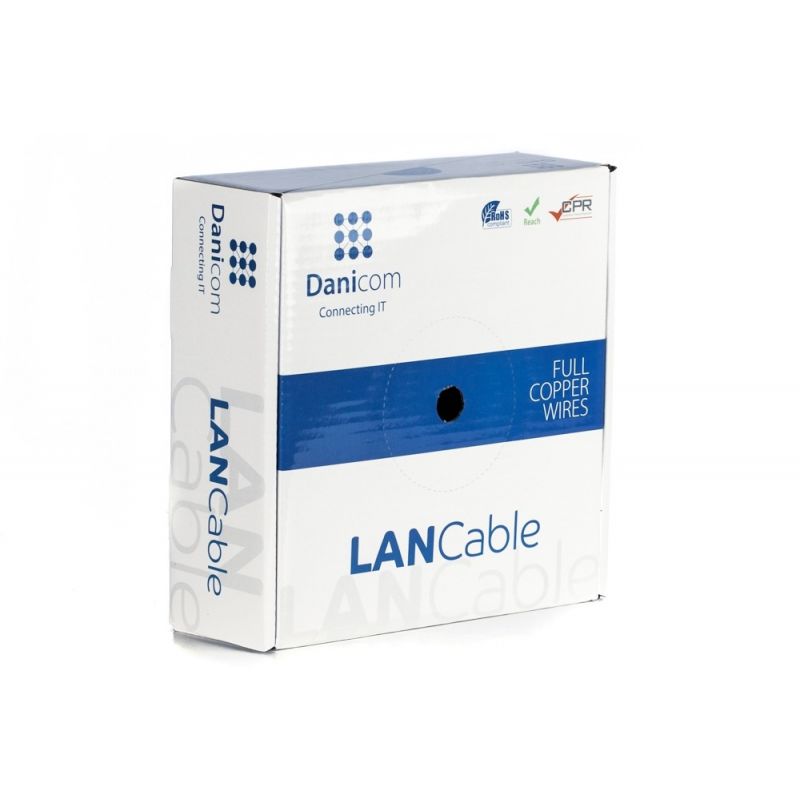 DANICOM CAT6 FTP 50m kaapeli rullalla joustava - PVC (Fca)