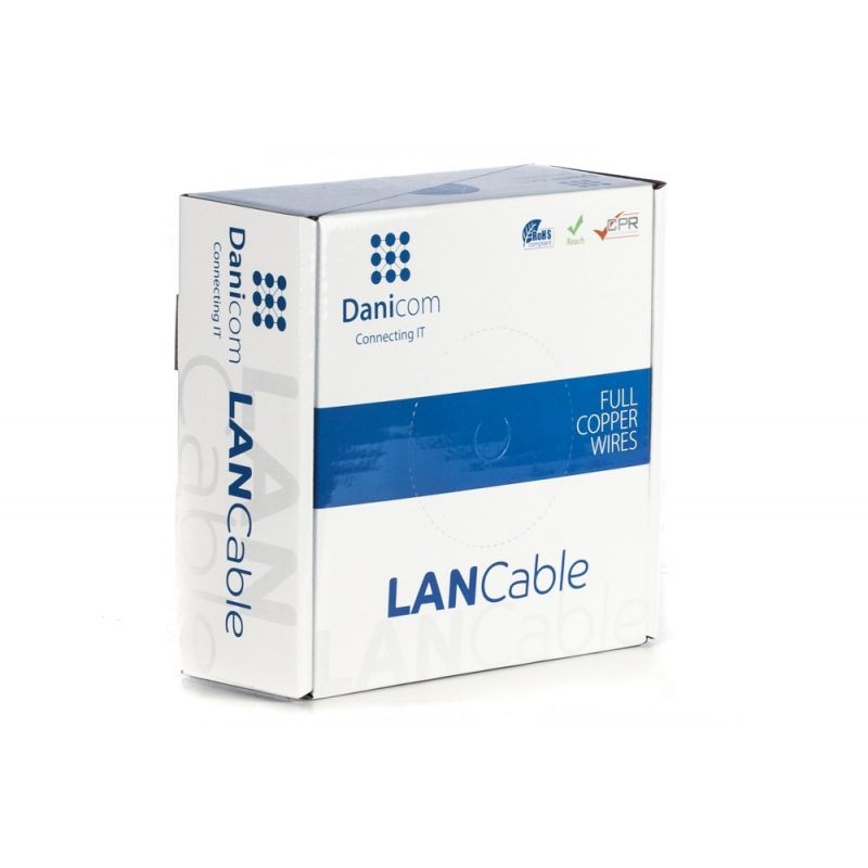 DANICOM CAT5E FTP 100m kaapeli rullalla joustava - PVC (Fca)