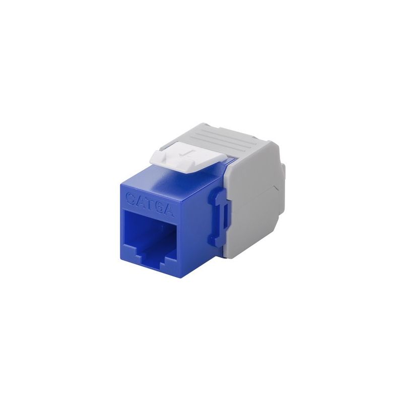 CAT6a UTP Keystone -liitin - työkaluton - sininen