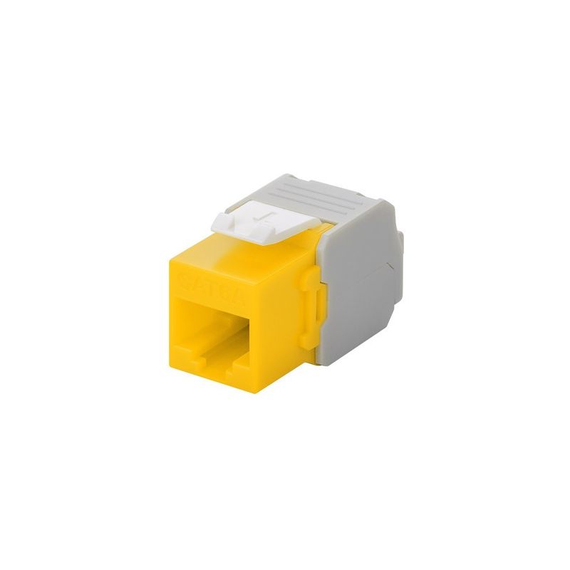 CAT6a UTP Keystone -liitin - työkaluton - keltainen