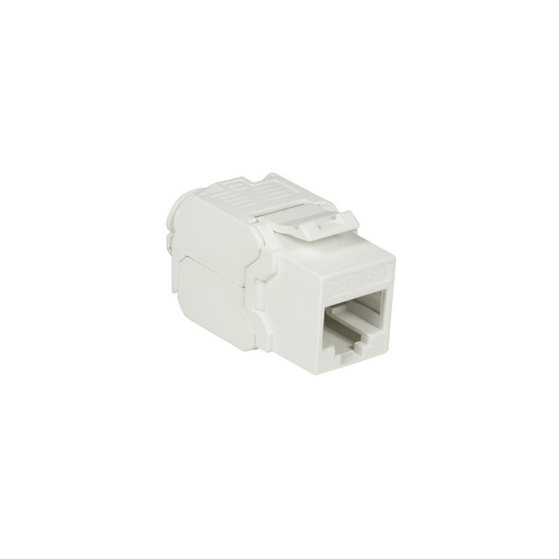 CAT6a UTP Keystone -liitin - työkaluton - valkoinen