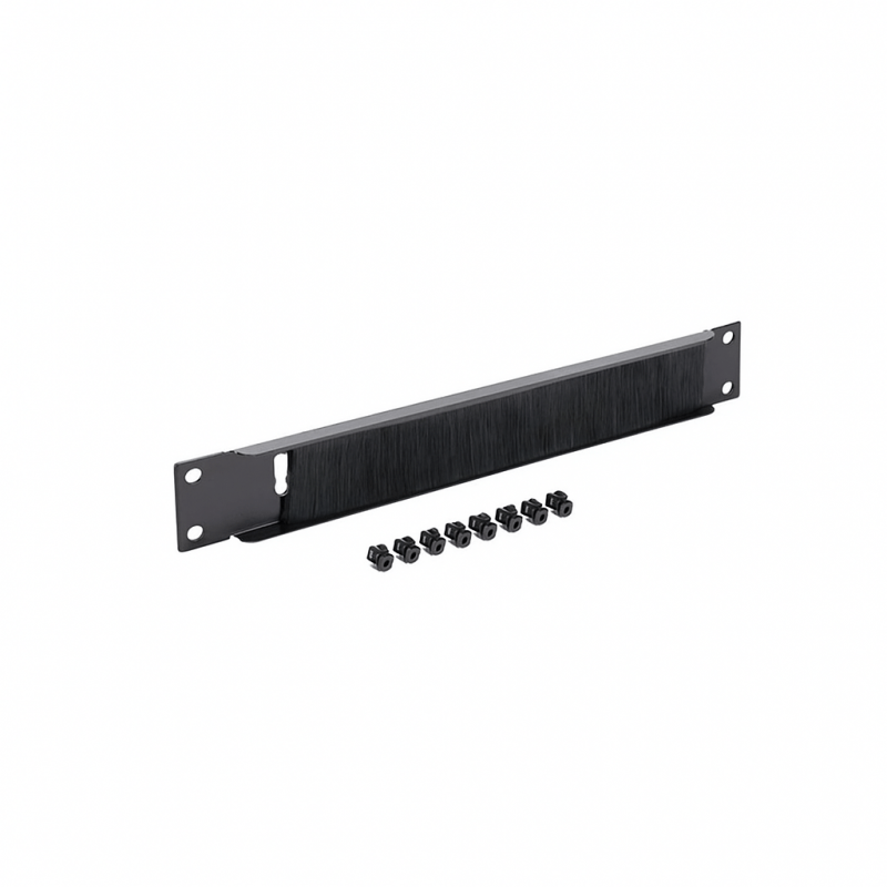 10 tuuman kaapelin läpivientipaneeli harjalla 1U